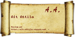 Alt Attila névjegykártya